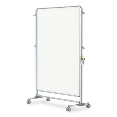 Ghent Nexus Partition Whiteboard, 48" x 60", White Surface, Satin Aluminum Frame