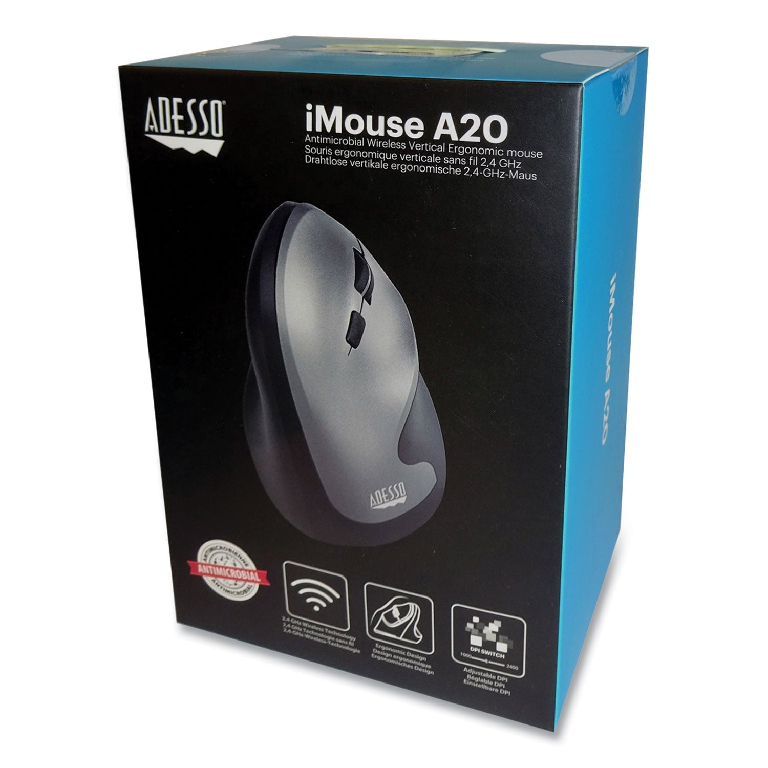 Antimicrobial Vertical Wireless Mouse | iMouse A20