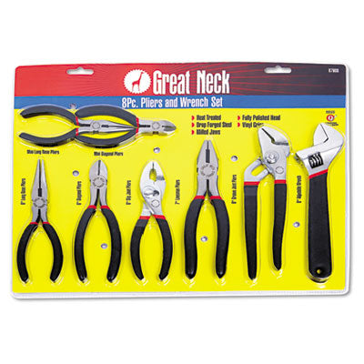 Great Neck 8-Pc Pliers And Wrench Tool Set