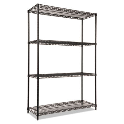 NSF Industrial Wire Shelving Kit | 4-Shelf, Blk