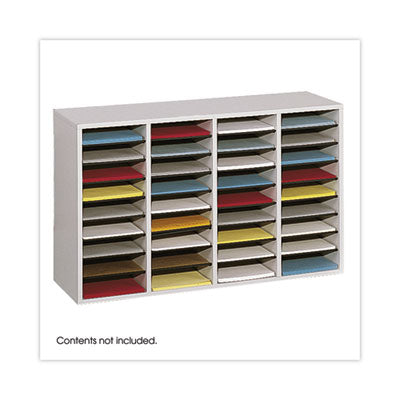 Wood/Laminate Literature Sorter | 36 Comp, Gray