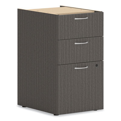 HON Mod Support Pedestal | 3-Drawer, Slate Teak