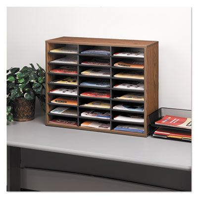 Literature Organizer | 24 Compartments, Oak
