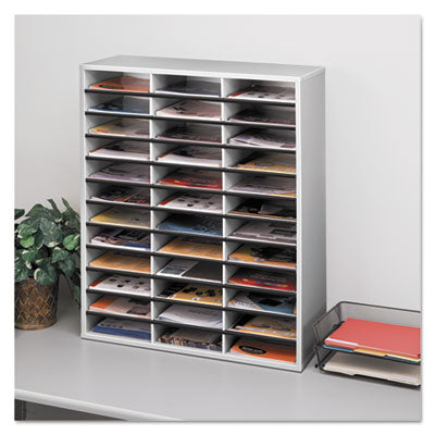 Literature Organizer | 36 Compartments, Gray