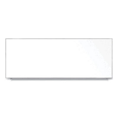 Ghent Magnetic Porcelain Whiteboard with Aluminum Frame, 144.59" x 60.47", White Surface, Satin Aluminum Frame