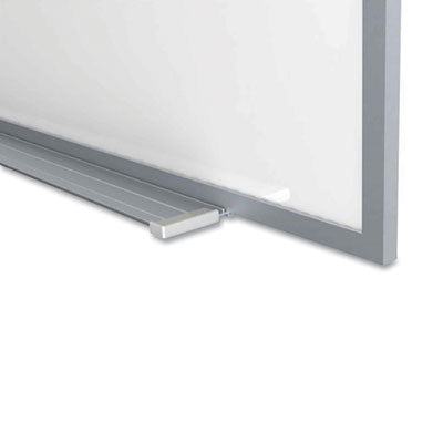 Ghent Magnetic Porcelain Whiteboard with Aluminum Frame, 144.59" x 60.47", White Surface, Satin Aluminum Frame