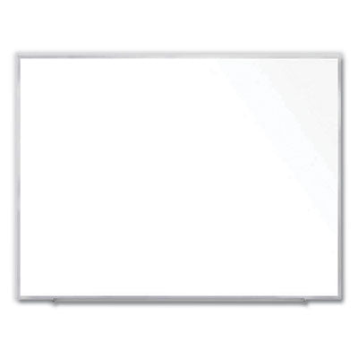 Ghent Magnetic Porcelain Whiteboard with Aluminum Frame, 72.5" x 60.47", White Surface, Satin Aluminum Frame