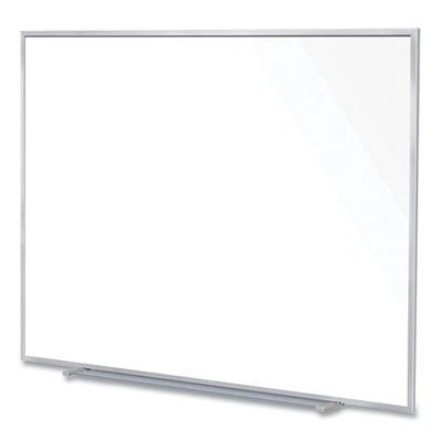 Ghent Magnetic Porcelain Whiteboard with Aluminum Frame, 72.5" x 60.47", White Surface, Satin Aluminum Frame