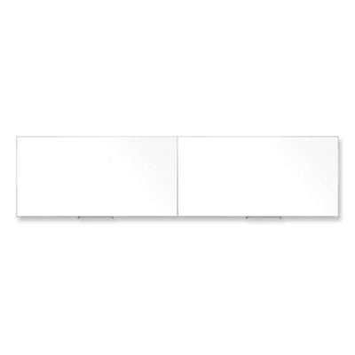 Ghent Magnetic Porcelain Whiteboard with Aluminum Frame, 193" x 48.5", White Surface, Satin Aluminum Frame