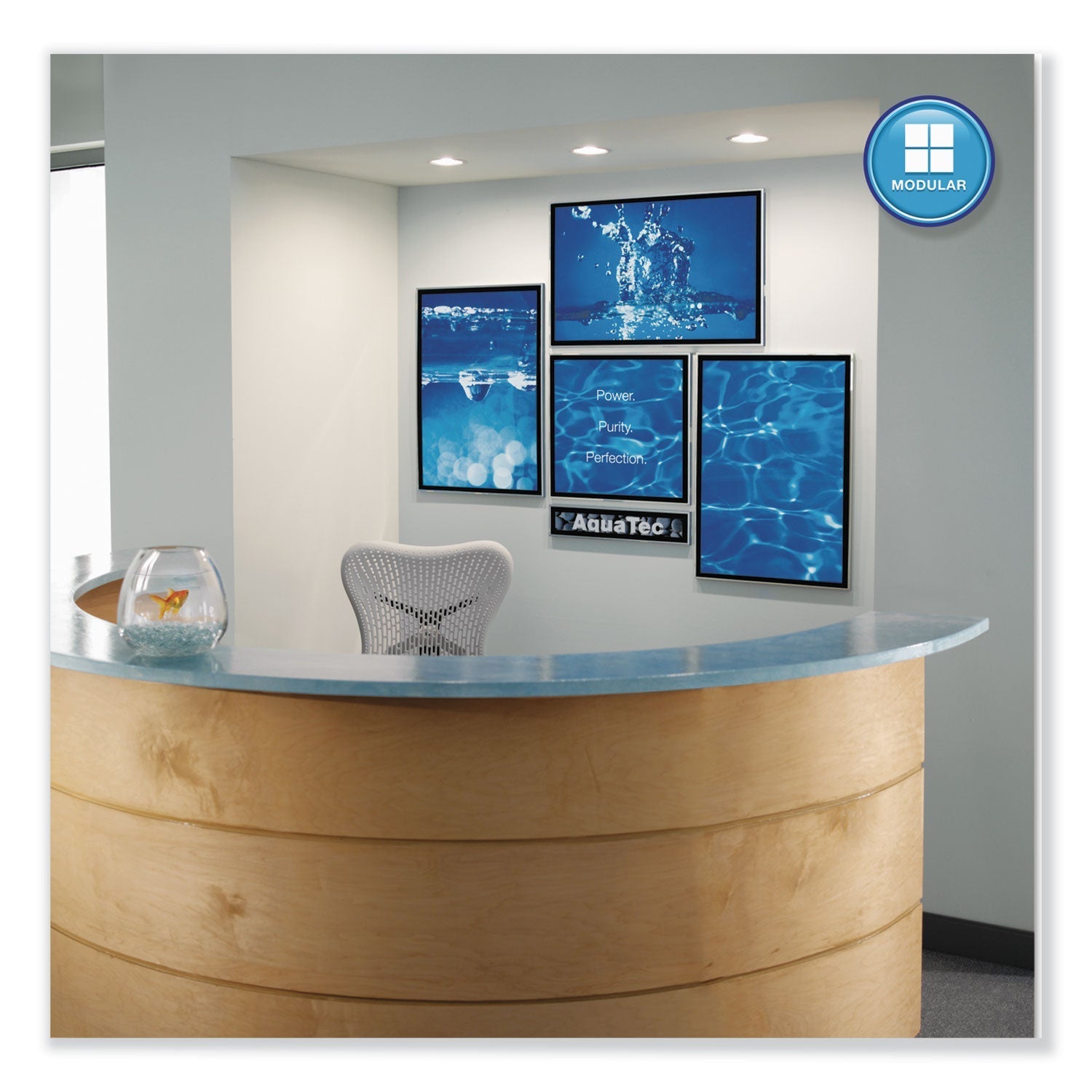 Quartet® Matrix Magnetic Boards, 23" x 23", White Surface, Satin Aluminum Frame
