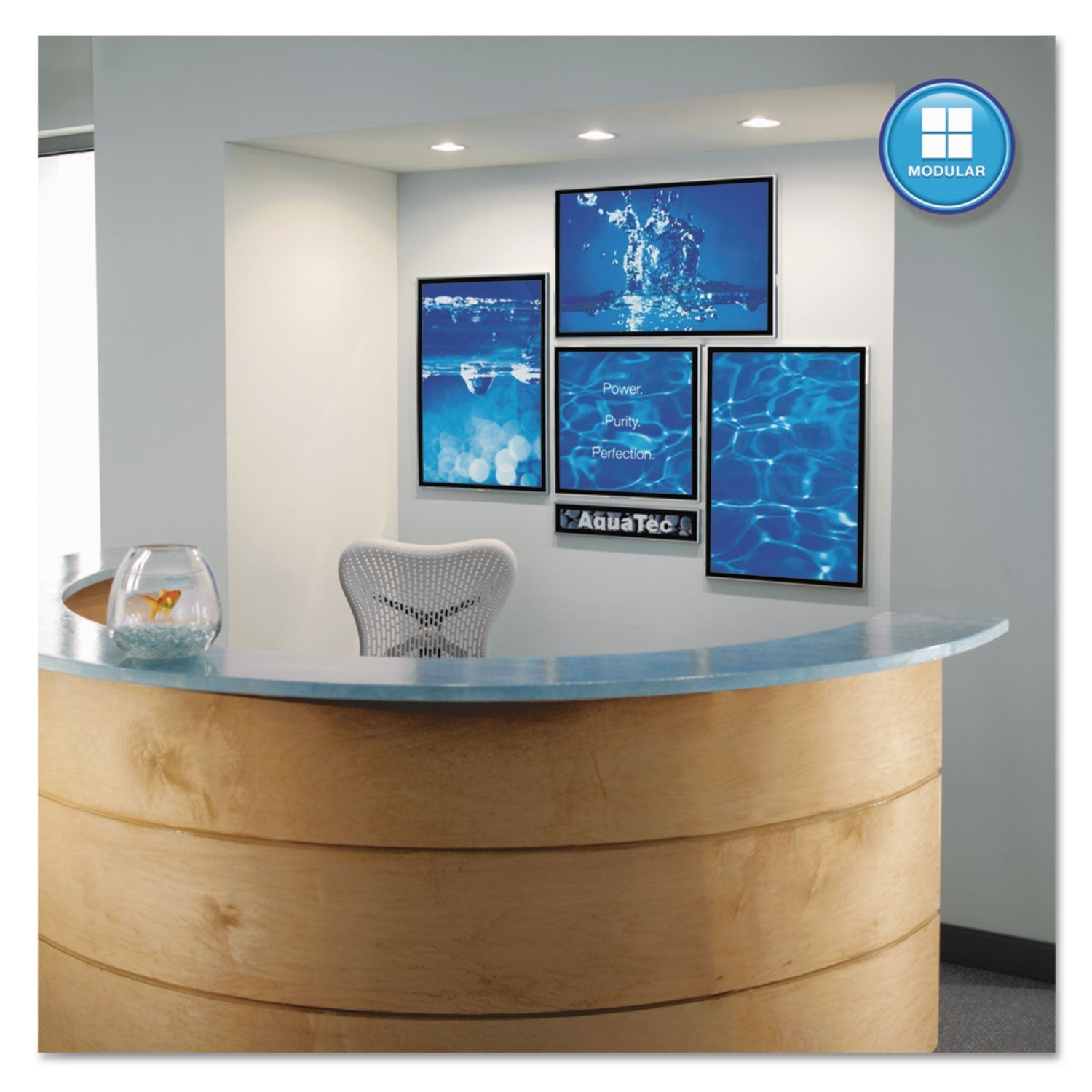 Quartet® Matrix Magnetic Boards, 48" x 31", White Surface, Satin Aluminum Frame
