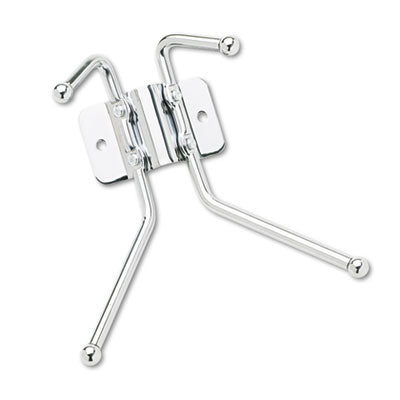 Safco Metal Wall Rack | 2-Hook | Chrome