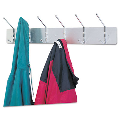 Safco Metal Wall Rack | 6-Hook | Satin