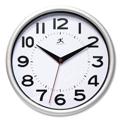 Metro Wall Clock | 9" Silver Case