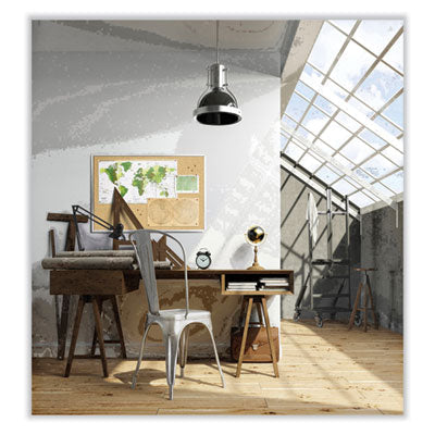 Ghent Natural Cork Bulletin Board with Wood Frame, 60.5" x 36.5", Tan Surface, Oak Finished Wood Frame - Bloom Skins