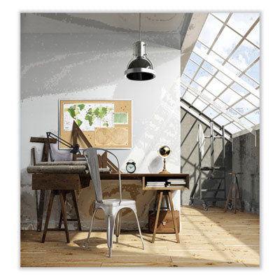 Ghent Natural Cork Bulletin Board with Wood Frame, 48.5" x 48.5", Tan Surface, Oak Finished Wood Frame - Bloom Skins