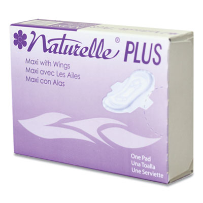 Impact® Naturelle Maxi Pads Plus, #4 With Wings, 250 Individually Wrapped/carton