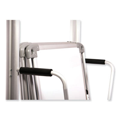 Ghent Nexus Easel Whiteboard, 32" x 76.13", White Surface, Satin Aluminum Frame