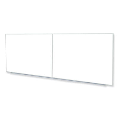 Ghent Non-Magnetic Whiteboard with Aluminum Frame, 144.63" x 48.47", White Surface, Satin Aluminum Frame