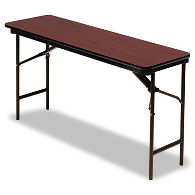 Commercial Folding Table | 60"x18" Mahogany Top