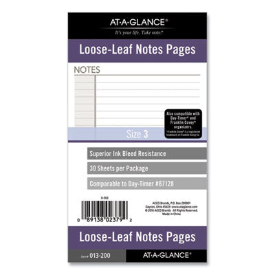 Lined Notes Pages For Planners | 3.75x6.75