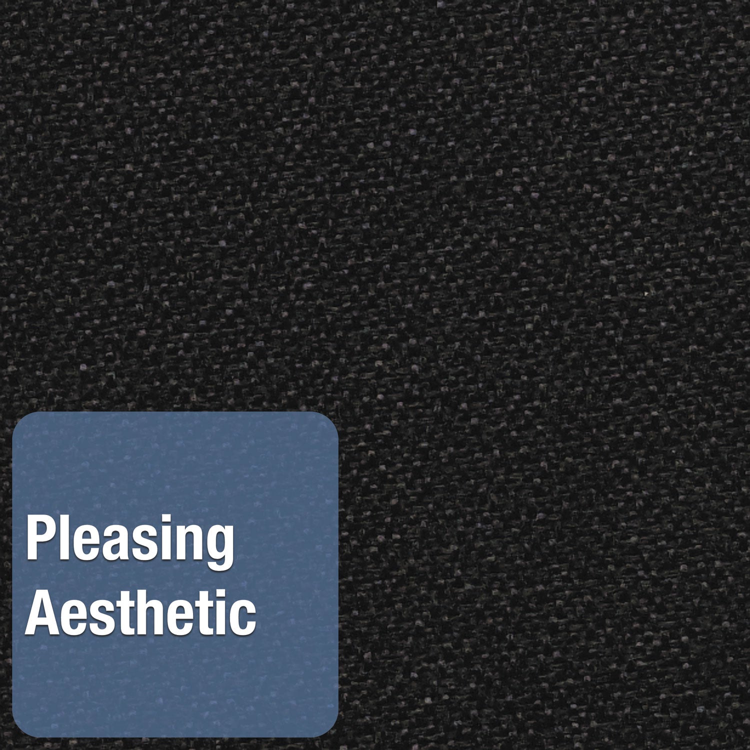 Quartet® Oval Office Fabric Board, 36" x 24", Black Surface