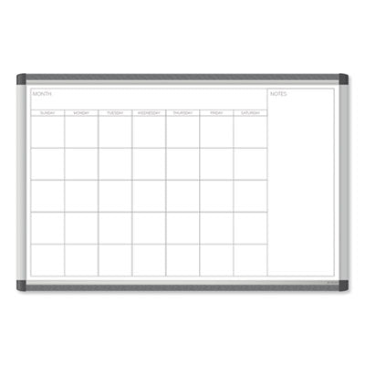 PINIT Magnetic Dry Erase Calendar | 36x24, Alum