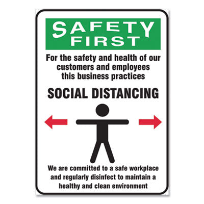 Social Distance Signs | Clean Environment | 10-Pack