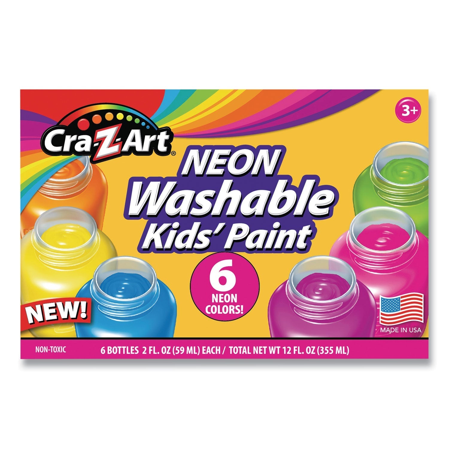 Neon Washable Kids' Paint | 6-Pack, Cra-Z-Art®