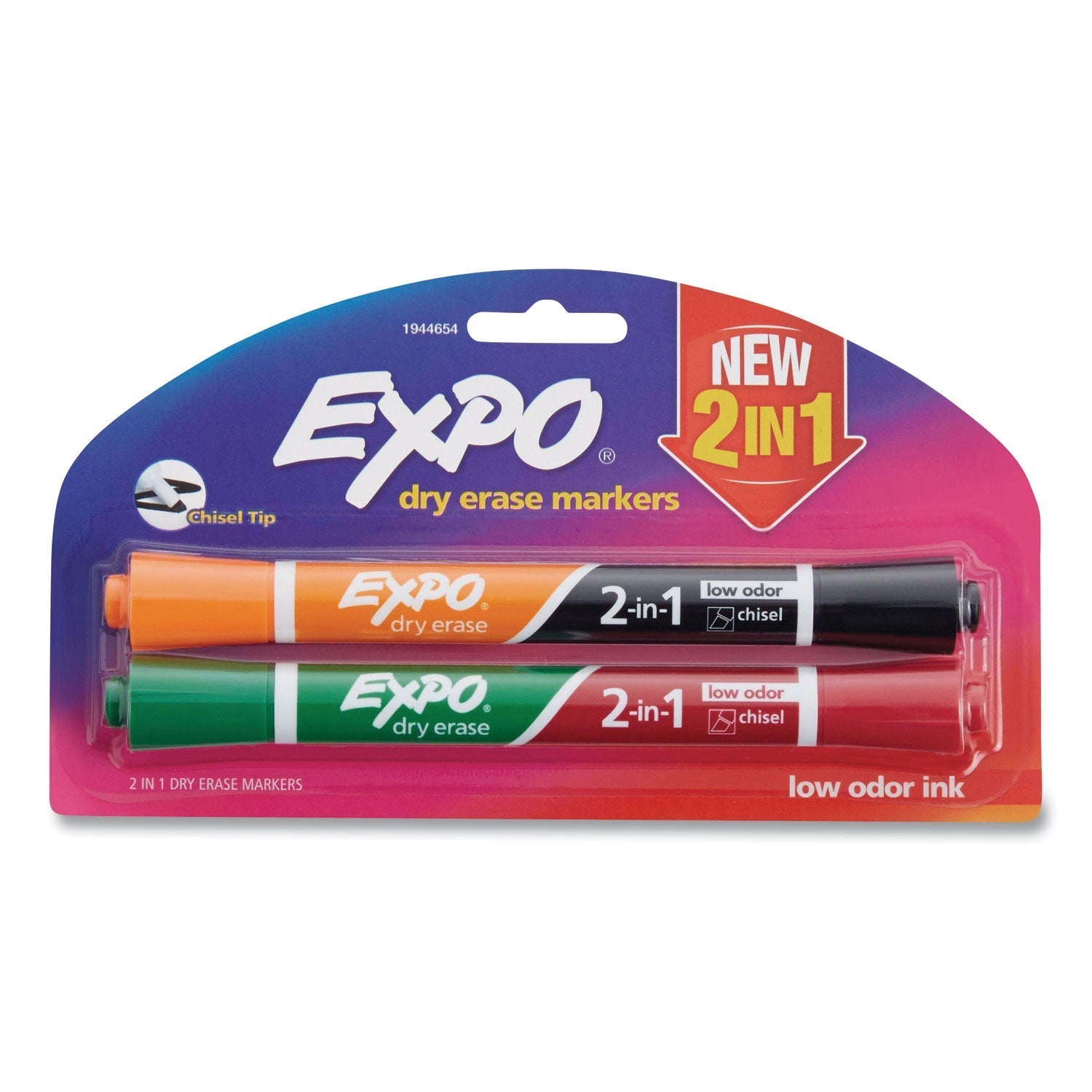 2-in-1 Dry Erase Markers | Assorted, 2/Pack, EXPO®