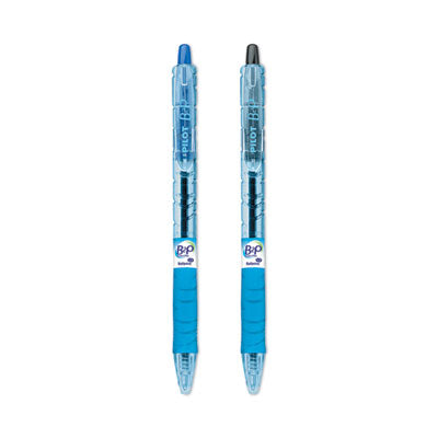 Pilot® B2P Bottle-2-Pen Recycled Ballpoint Pen, Retractable, Medium 1 mm, Assorted Ink Colors, Translucent Blue Barrel, 36/Pack
