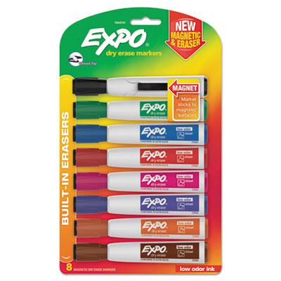 Magnetic Dry Erase Marker Set | 8-Pack, Assorted