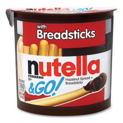 Nutella® Hazelnut Spread and Breadsticks, 1.8 oz Single-Serve Tub, 16/Pack