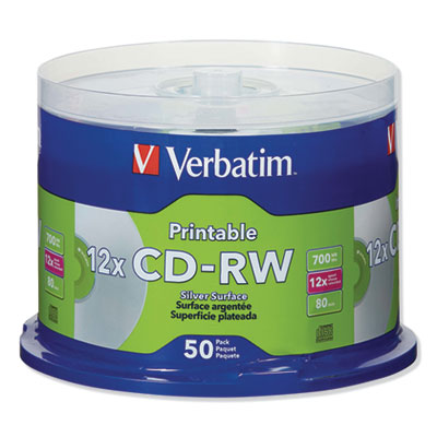 Printable Rewritable Disc | CD-RW, 50-Pack