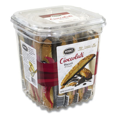 Nonni's® Biscotti, Dark Chocolate Almond, 0.85 oz Individually Wrapped, 25/Pack