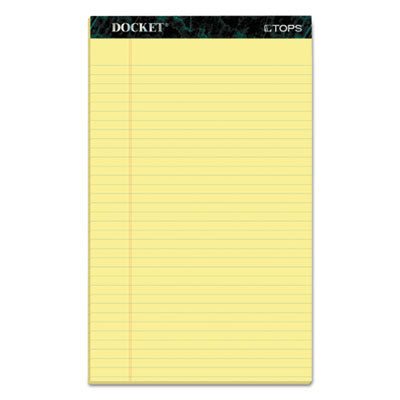 Docket Ruled Perforated Pads | Canary, 12/Pack
