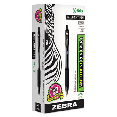 Z-Grip Ballpoint Pen | Black | 12-Pack | Zebra®