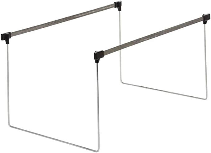 Pendaflex® Letter Size Adjustable Hanging File Folder Frame, 14" To 18" Long, Gray/silver, 2/box