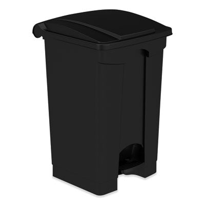 Plastic Step-On Receptacle | 12 gal, Black