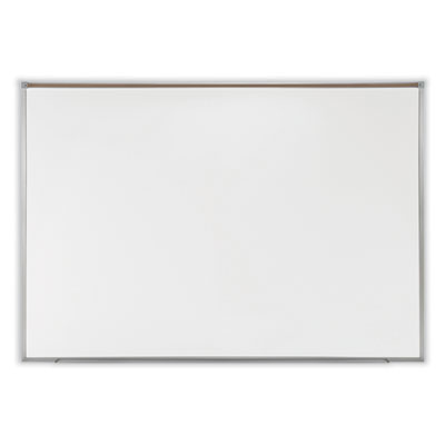 Ghent Proma Magnetic Porcelain Projection Whiteboard with Aluminum Frame, 48.5" x 36.5", White Surface, Satin Aluminum Frame - Bloom Skins