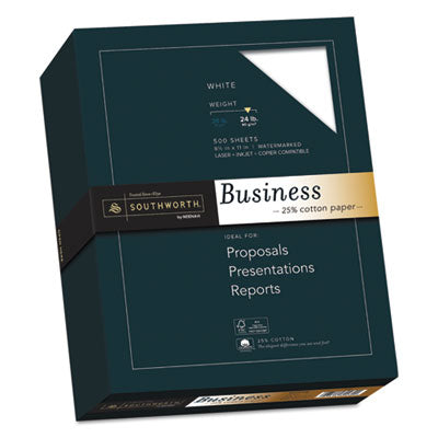 25% Cotton Business Paper | White, 24lb, Ream