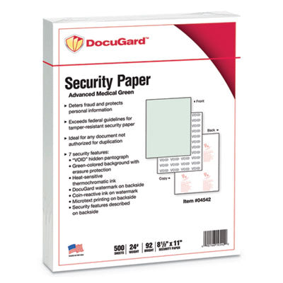 Medical Security Papers | 24lb, Green, 500/Ream