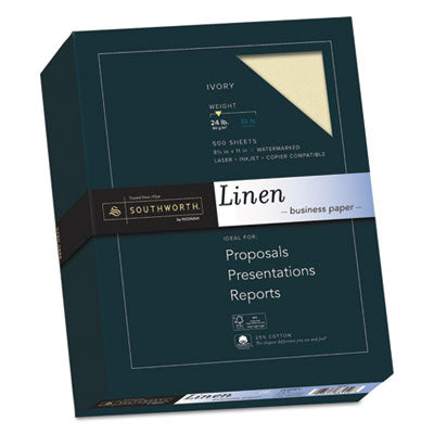 25% Cotton Linen Business Paper | Ivory, 500/Ream