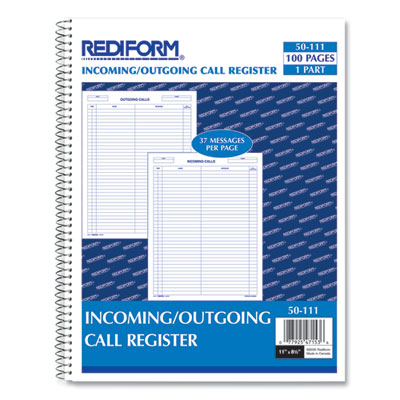 Rediform Wirebound Call Register | 100 Forms