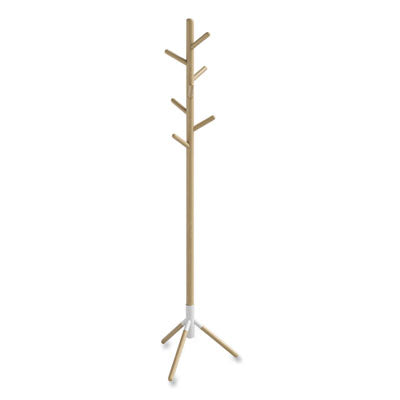 Resi Standing Coat Tree | 6 Hook, White/Natural