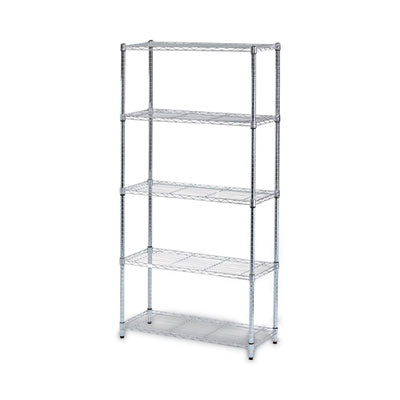 Residential Wire Shelving | 5-Shelf | Silver