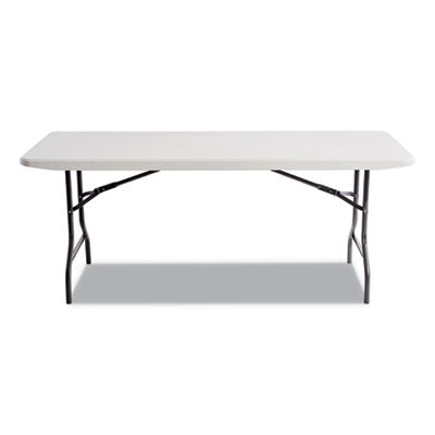 Resin Rectangular Folding Table | 72x30, Platinum