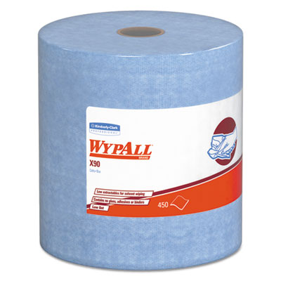 WypAll X90 Cloths | Jumbo Roll, Blue, 450/Roll