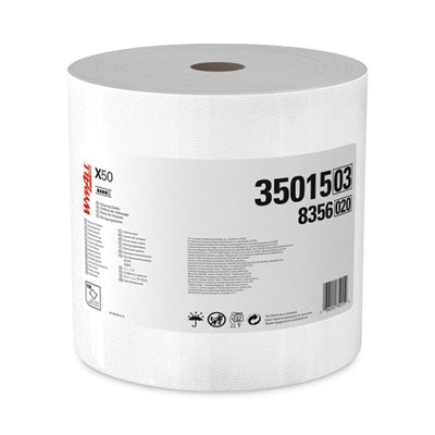 WypAll X50 Cloths | Jumbo Roll, White, 1,100/Rl