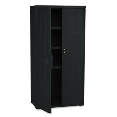 Rough n Ready Storage Cabinet | 3-Shelf, Black